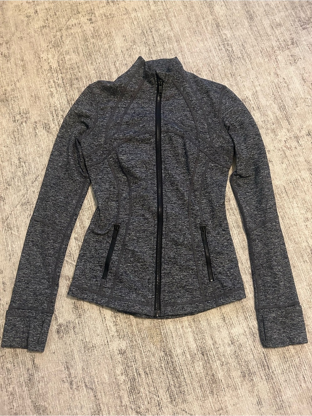 lululemon athletica Heathered Gray Full-Zip Define Jacket